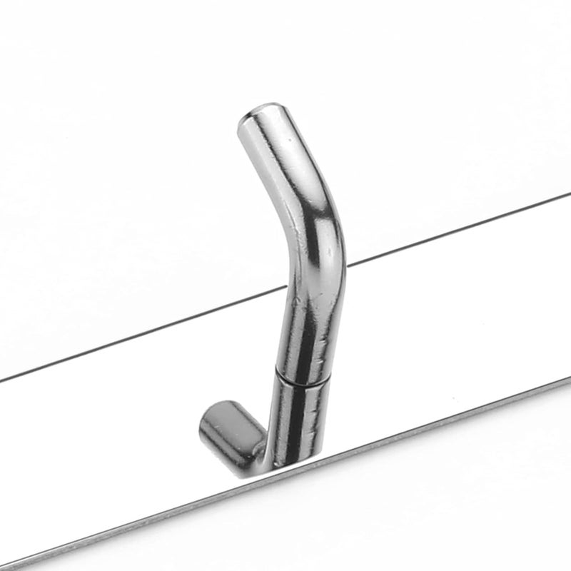 iSTAR Stainless Steel 6 Pin Bathroom Cloth Hooks Hanger Door Bathroom Robe Hooks Rail for Hanging Keys,Clothes,Towel Steel Hook (Silver) (Pack of 4) - Image 3