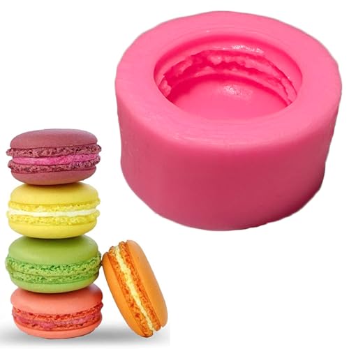 CALOPET 3D Macaron Silicone Mold Handmade for Fondant Cake Hamburger Baking Molds Muffin Chocolate Cookie Making Tools, Candle Soap Mould, Cupcake Cakes Candles Wax Melt Moulds, DIY Christmas Bakeware - Image 1