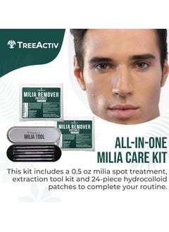 TreeActiv TreeActiv Milia Spot Treatment 3 Items Tool Kit, Pure Eye Milia Remover Treatment, Includes 0.5oz Overnight Milia Remover Cream with Bentonite Clay and Aloe Vera, Milia Extractor Tool Kit Acne Treat  - Image 2