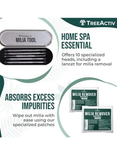 TreeActiv TreeActiv Milia Spot Treatment 3 Items Tool Kit, Pure Eye Milia Remover Treatment, Includes 0.5oz Overnight Milia Remover Cream with Bentonite Clay and Aloe Vera, Milia Extractor Tool Kit Acne Treat  - Image 4