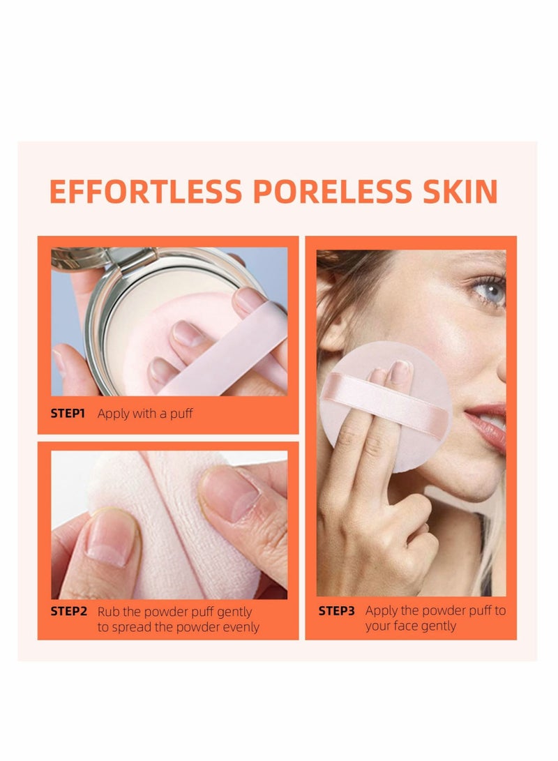 Captaintech 10 Pieces Cosmetic Powder Puff Soft Face Powder Puff Soft Sponge Round Foundation Makeup Tool - Image 4