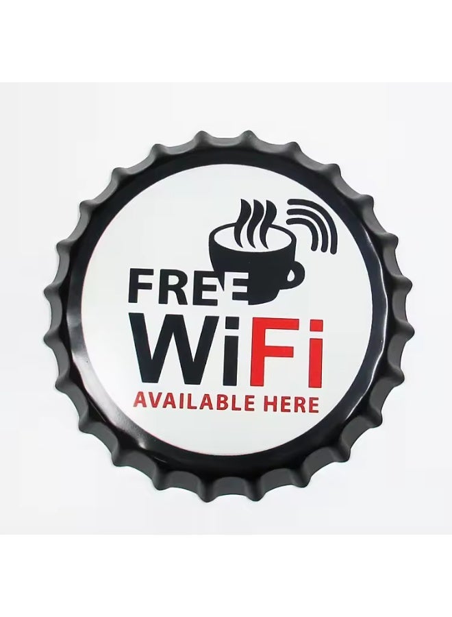 ALCOACH WiFi Metal Wall Sign - Image 1