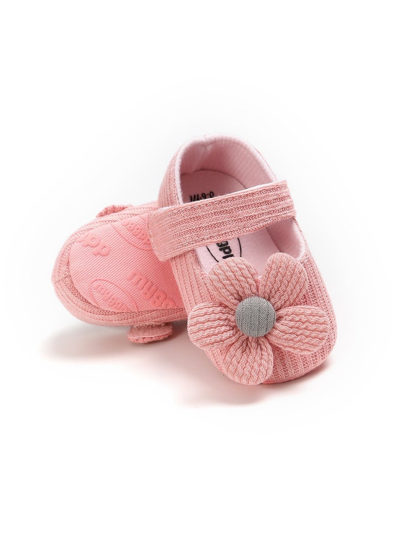 Generic Baby Flower Soft Sole Walking Shoes pink flower 