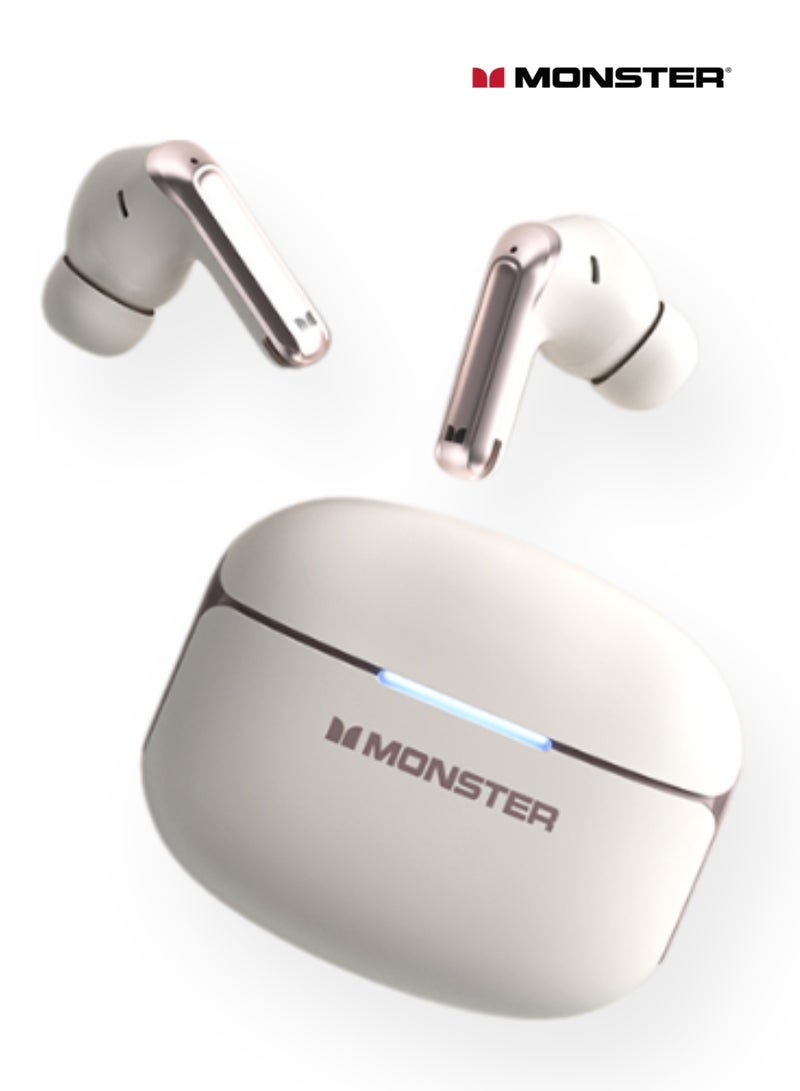 Monster Aura fit D02 Earbuds - Superior ANC+ENC Noise Cancellation, Premium 13mm Sound, Stable Bluetooth 6.0, Comfortable & Secure Fit - Image 2