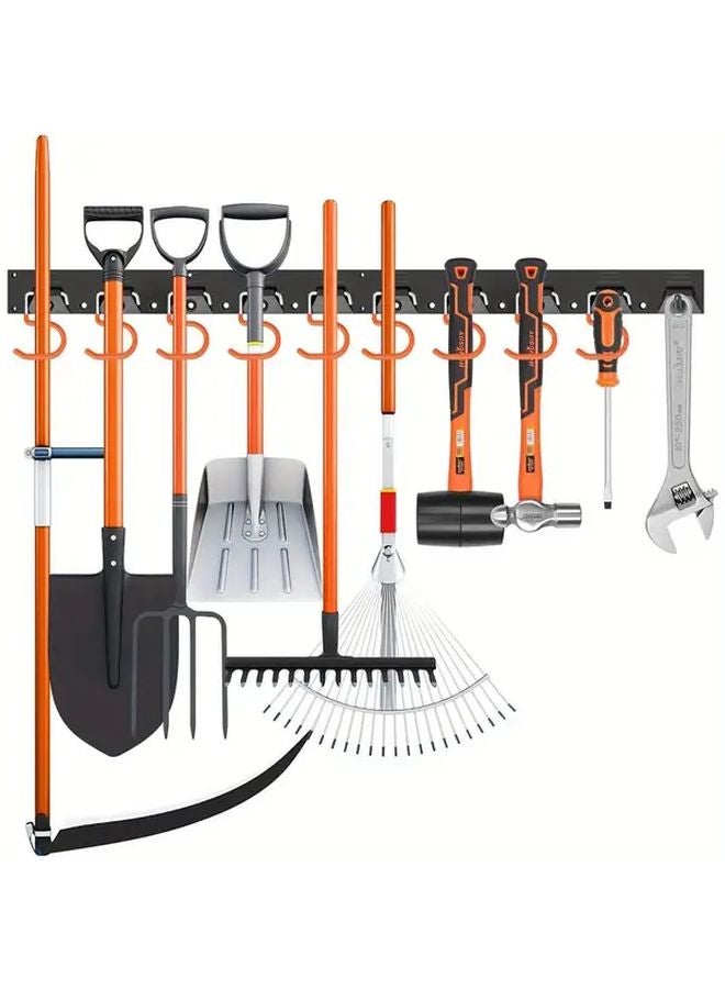 64 Inch Alloy Steel Wall Mount Tool Holder Organizer Rack For Home And Garage - Image 2