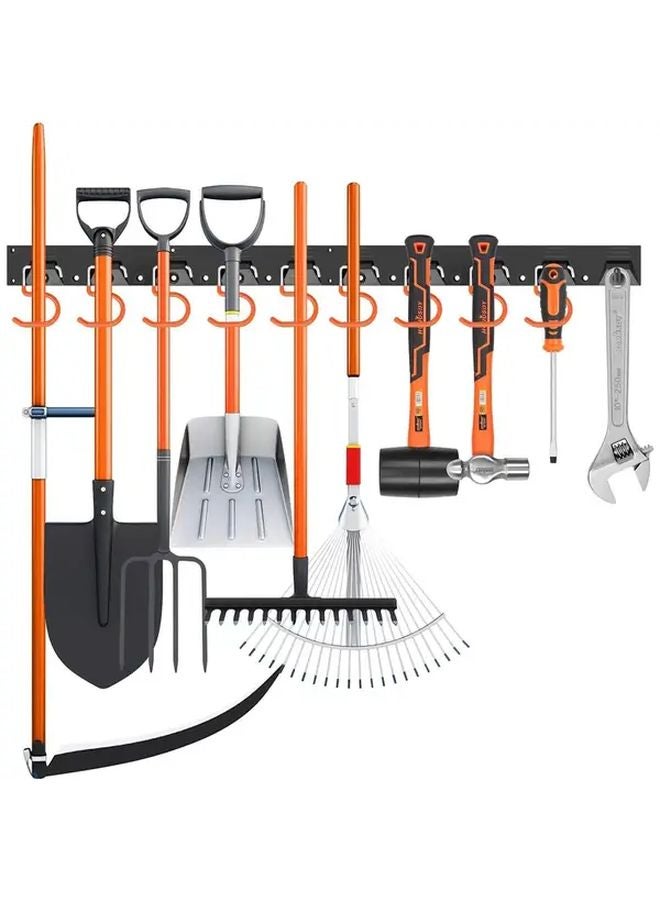 64 Inch Alloy Steel Wall Mount Tool Holder Organizer Rack For Home And Garage - Image 1