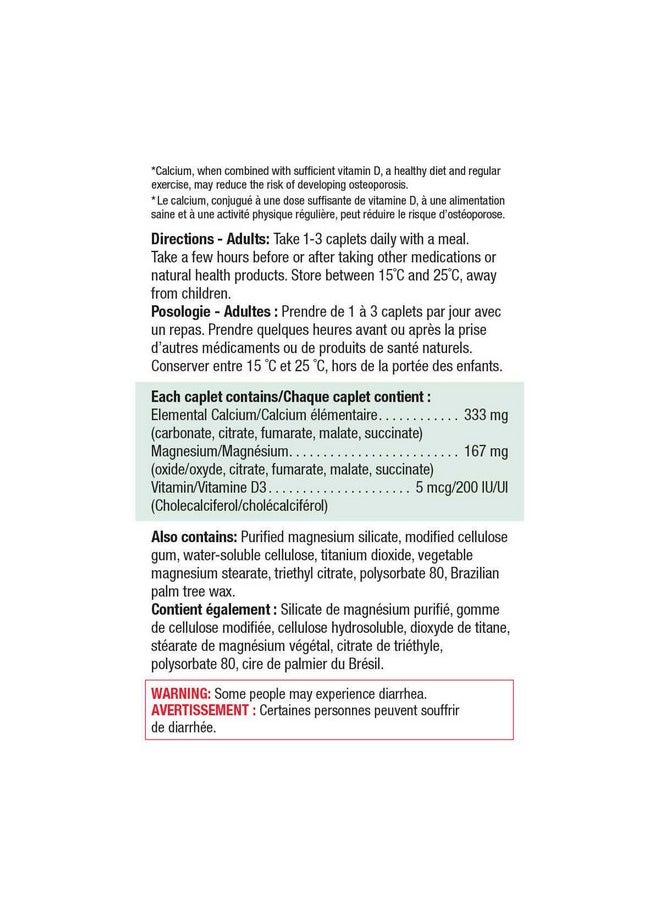 Calcium Magnesium With Vitamin D3 Tablets 420 Caplets