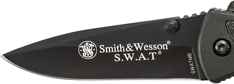 Smith & Wesson سكين مفاتيح قابل للطي من بنجي 2.5 بوصة من الفولاذ المقاوم للصدأ عالي الكربون مع شفرة تانتو معدلة بطول 1.75 بوصة ومقبض G10 للاستخدام الخارجي - Image 3