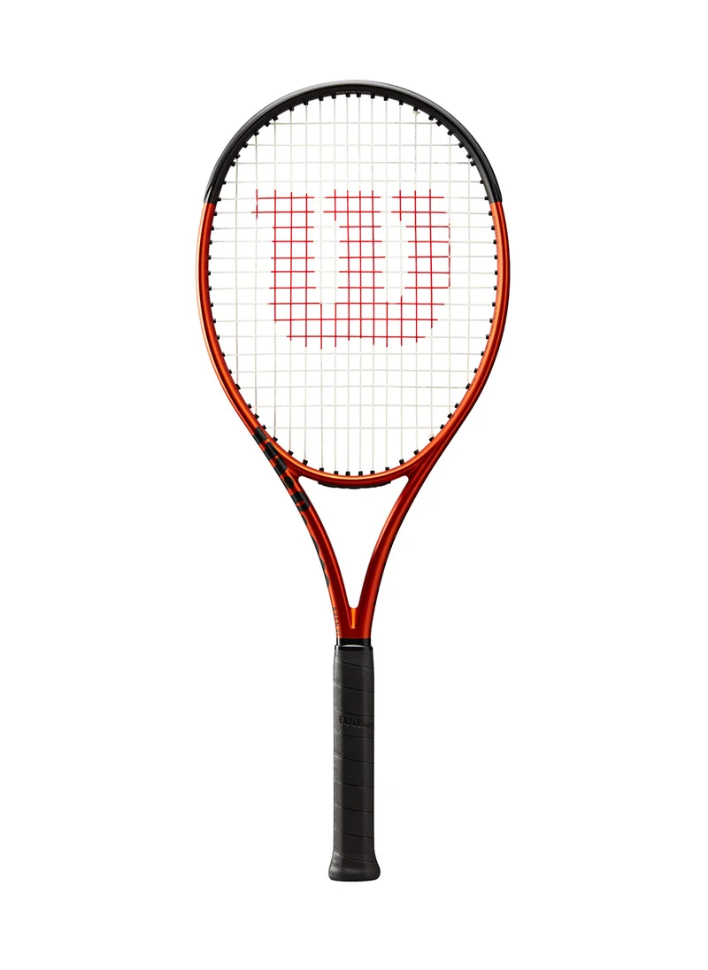 Wilson Burn 100 V5.0 Tennis Racket, 16x19, Adults, Intermediate/ Advanced - Orange/ Black