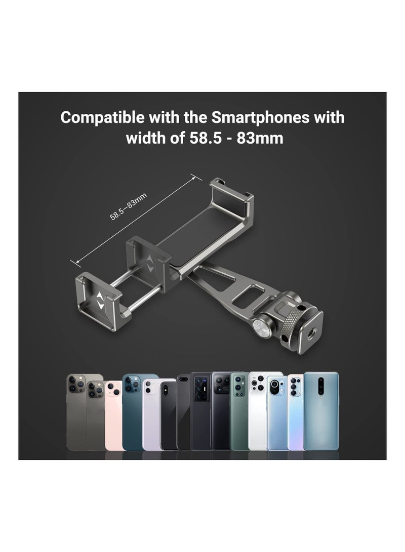 Captaintech Universal Cell Phone Mount for Tripods, Phone Cage Adapter Tripod and Monopod Phone Mount Adapter Phone Tripod Mount Adapter for iPhone 14 13 12 11, Fits for Tripod Monopod Phone Cage Camera cage-3559 - Image 2