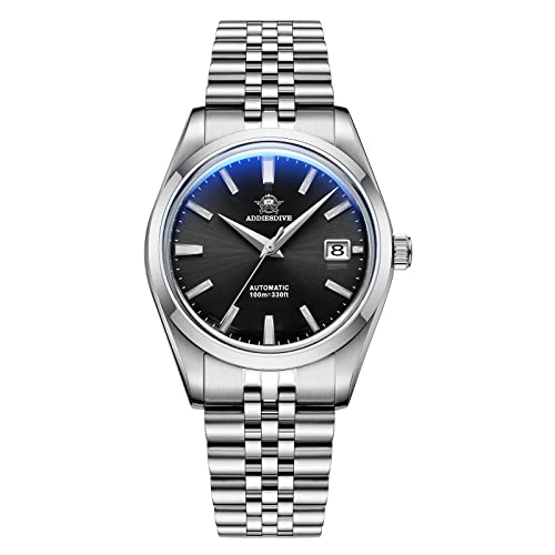 ADDIESDIVE Luxury Thin Automatic Watch Waterproof 100M Stainless Steel NH35A Analog Mens Wrist Watch - Image 1