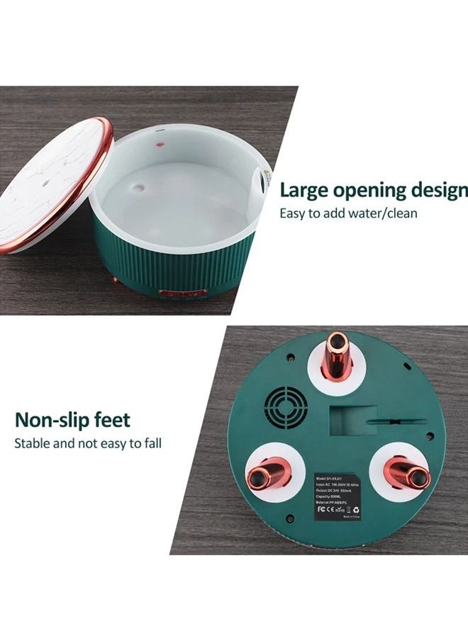 Arabest - Ultrasonic Air Humidifier Home Aromatherapy Diffuser With LED Lamp Electric Essential Oil Diffuser Smart Vaporizer Mist Green 17*17*8cm - Image 1