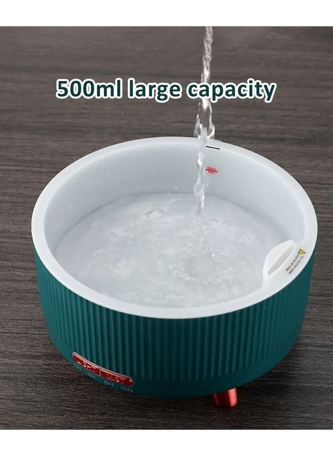 Arabest - Ultrasonic Air Humidifier Home Aromatherapy Diffuser With LED Lamp Electric Essential Oil Diffuser Smart Vaporizer Mist Green 17*17*8cm - Image 1