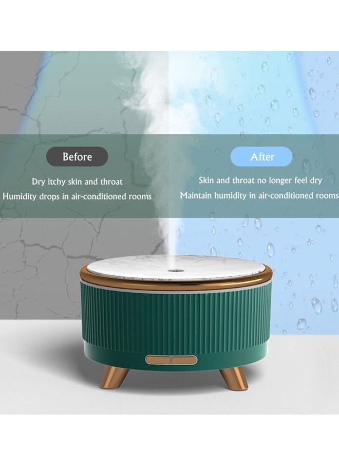 Arabest - Ultrasonic Air Humidifier Home Aromatherapy Diffuser With LED Lamp Electric Essential Oil Diffuser Smart Vaporizer Mist Green 17*17*8cm - Image 1