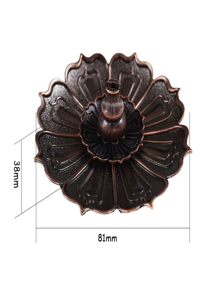 Ximimark 1 Pcs 9 Holes Lotus Incense Burner Holder Flower Statue Censer Plate for Sticks & Cone,Golden(Gourd) - Image 4