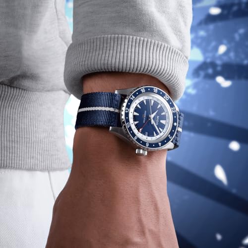 MIDO Ocean Star GMT - Swiss Automatic Watch for Men - 40.5mm Stainless Steel Case - Blue Aluminum Rotating Bezel - Blue Dial - Stainless Steel Bracelet - M0268291804100 - Image 4