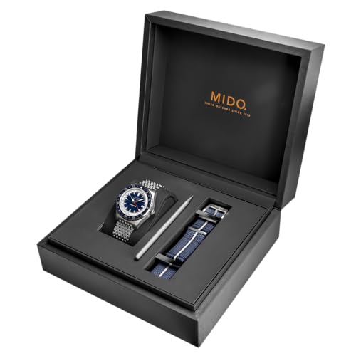 MIDO Ocean Star GMT - Swiss Automatic Watch for Men - 40.5mm Stainless Steel Case - Blue Aluminum Rotating Bezel - Blue Dial - Stainless Steel Bracelet - M0268291804100 - Image 2