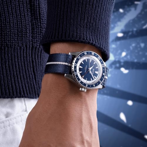 MIDO Ocean Star GMT - Swiss Automatic Watch for Men - 40.5mm Stainless Steel Case - Blue Aluminum Rotating Bezel - Blue Dial - Stainless Steel Bracelet - M0268291804100 - Image 3