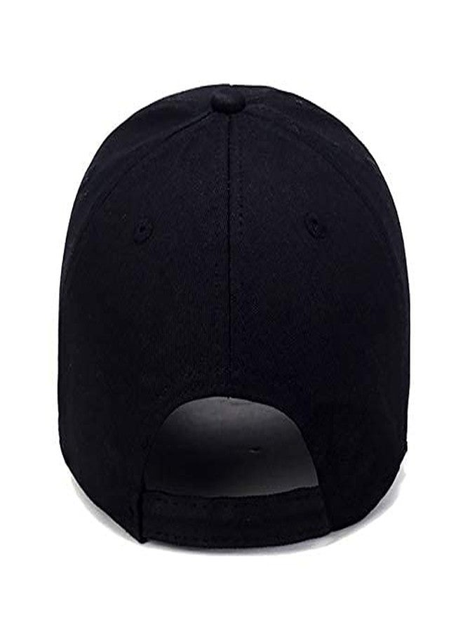 FASHOLIC Cotton Plain Baseball Cap for Men Women Free Size with Adjustable Strap Stretchable Stylish Cap & Hat (Black) - Image 4