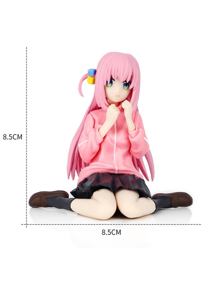 Generic - Anime BOCCHI THE ROCK! Gotoh Hitori Action Figure, Sitting Gotoh Hitori Model Toy, PVC Character Figure Toys, for Desktop Decorations/Collectibles, Gifts for Fans, 8.5*8.5cm - Image 1