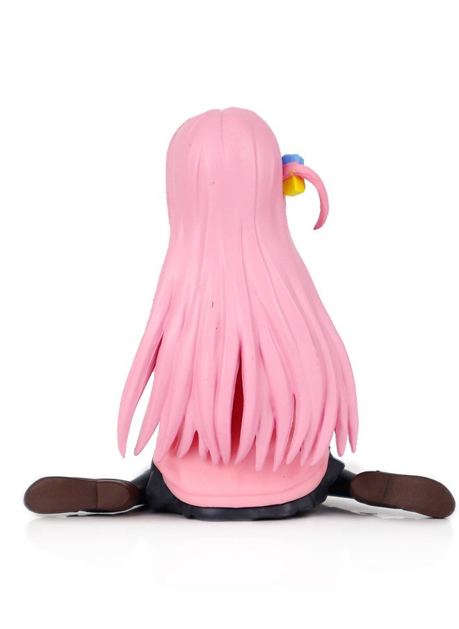 Generic - Anime BOCCHI THE ROCK! Gotoh Hitori Action Figure, Sitting Gotoh Hitori Model Toy, PVC Character Figure Toys, for Desktop Decorations/Collectibles, Gifts for Fans, 8.5*8.5cm - Image 1