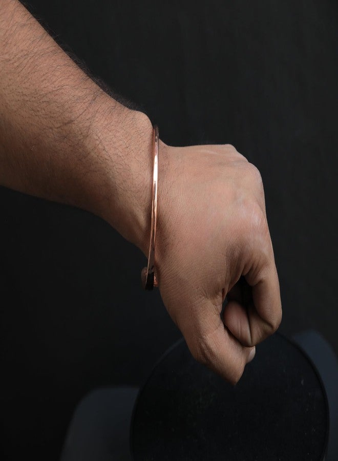 Daddy Shoppe Copper Cuff Bracelet Handmade Jewelry For Unisex 100% Solid Uncoated Copper (7.5) - Image 2