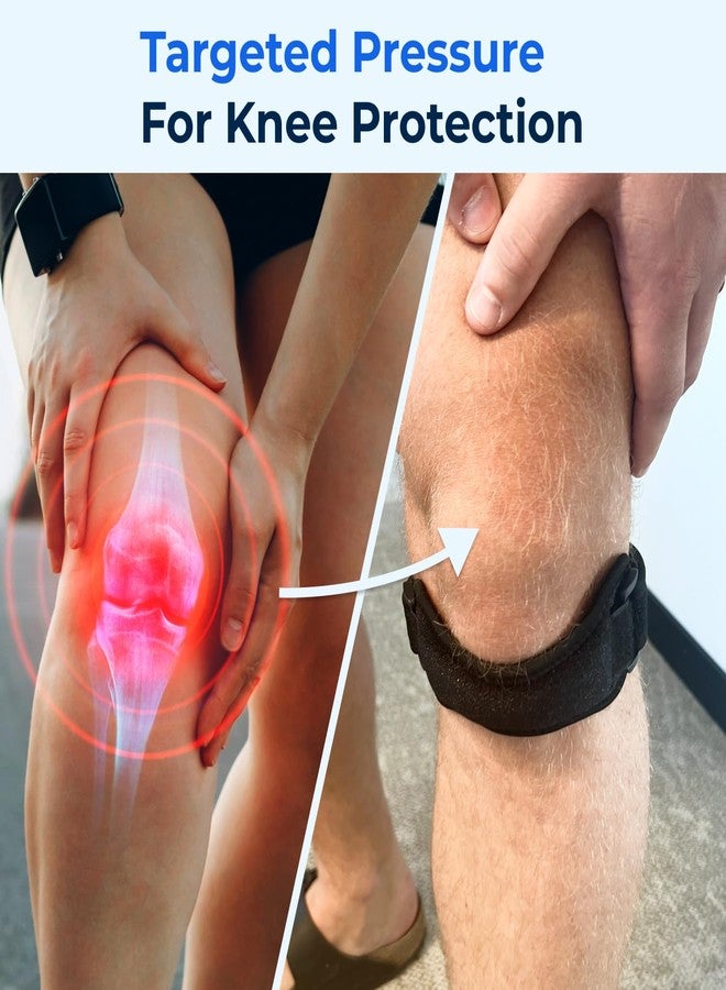 Wellnee حزام الركبة Wellnee Patella - دعامة ركبة قابلة للتعديل للدعم، مناسبة للجري، وكرة السلة، والكرة الطائرة، والتنس، والمشي لمسافات طويلة، وغيرها - مقاس واحد يناسب معظم الأشخاص - دعامة ركبة Wellnee للنساء والرجال (عبوة واحدة) - Image 4