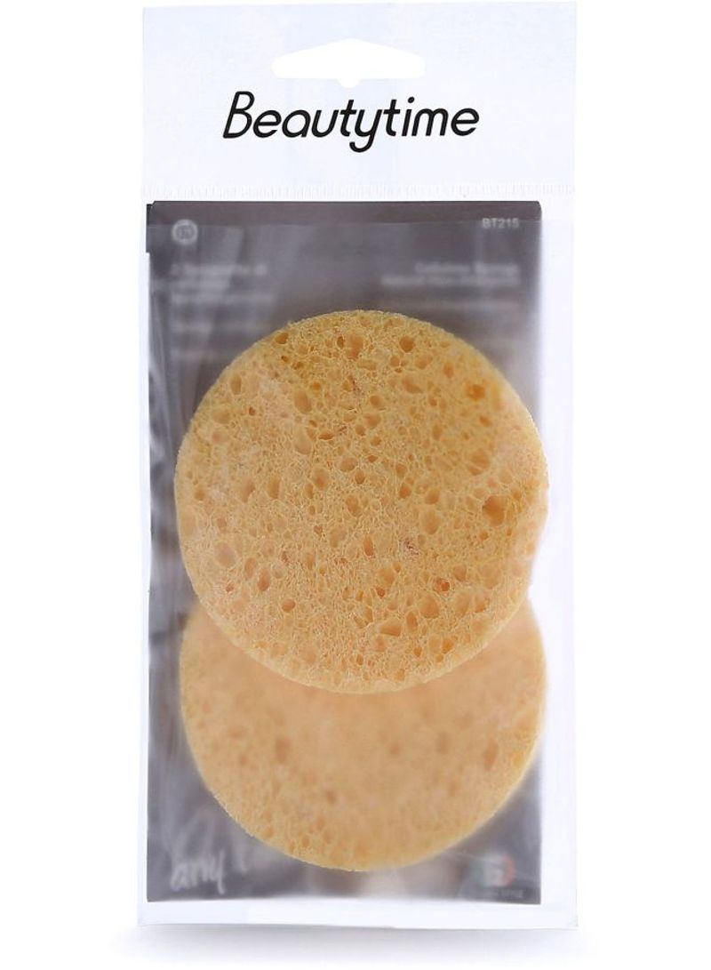 Beautytime 2-Piece Cellulose Sponges Yellow