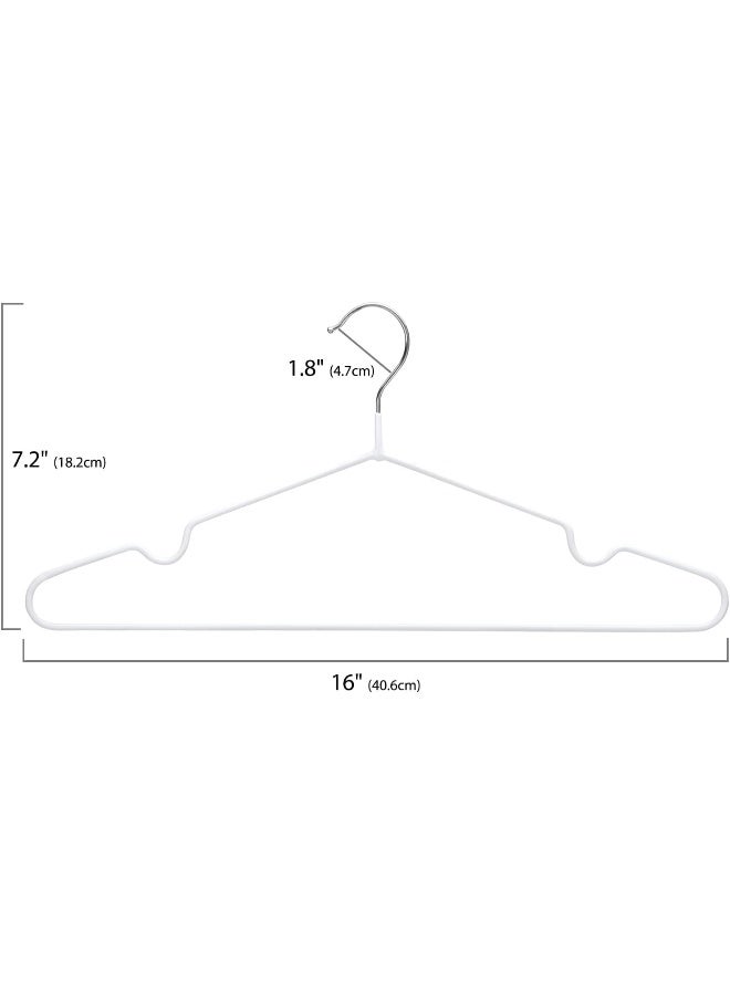 HOUSE DAY Metal Hangers Plastic Hangers 10 Pack - White Shirt Hangers for Clothes Space Saving Clothes Hangers Rubber Coat Hangers for Adult Heavy Duty Hangers Strong Anti-Slip Hangers Wire Hangers - Image 5