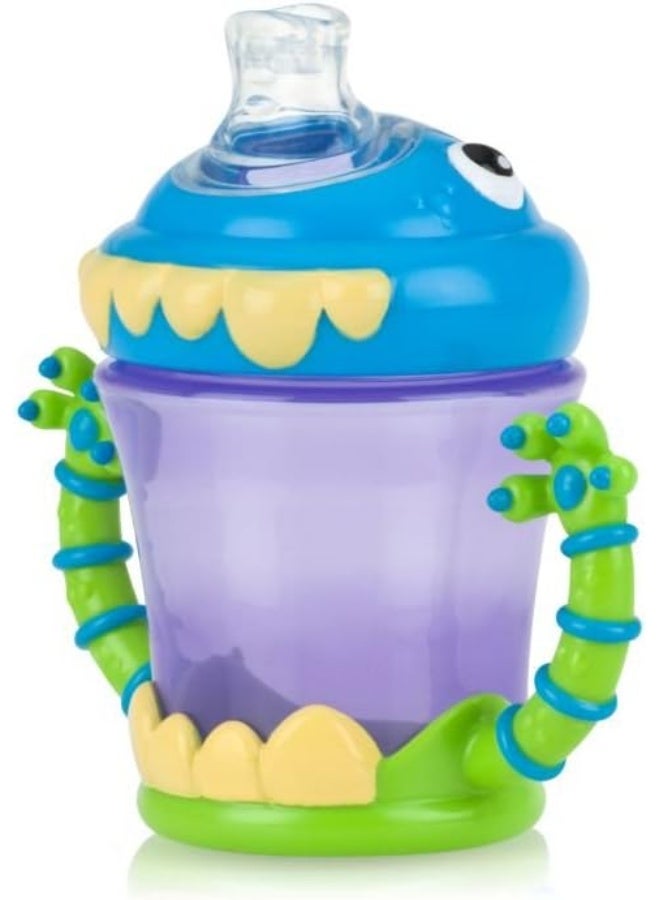 Nuby Two-Handle iMonster No-Spill Super Spout Cup, 7 Ounce - Image 1