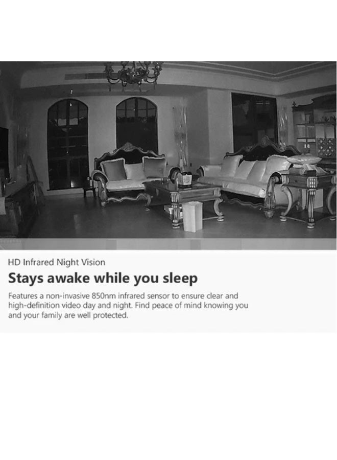 كروني كاميرا كروني نيب-19 إتش إس كيركام 1080 بكسل، كاميرا آي بي بدقة 20 ميجابكسل، 128 جيجابايت، دعم خارجي، رؤية ليلية، كشف الحركة، صوت ثنائي الاتجاه، اتصال بالتطبيق - Image 3