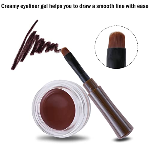 Boobeen Eyeliner Waterproof Gel Eyeliner Smudge-proof Eye Liner Gel Makeup High Pigment Eye Makeup Set Easy to Apply Long-lasting For All Day - Image 2
