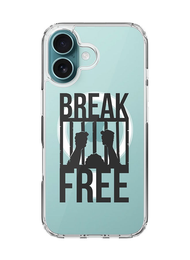 Stylizedd For iPhone 16 Case [Compatible with MagSafe] Slim Magnetic cover Clear Phone Case - Break Free - Image 1