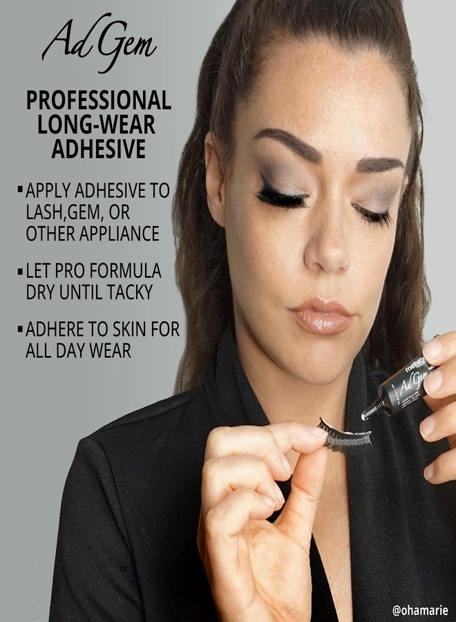 Mehron Makeup AdGem Adhesive | Latex-Free Body & Eyelash Glue for Rhinestones & False Lashes | Strong, Cosmetic Adhesive - .17 fl oz (5 ml) - Image 2