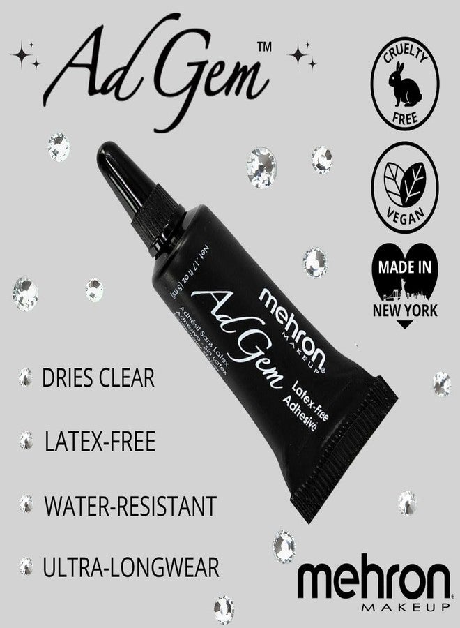 Mehron Makeup AdGem Adhesive | Latex-Free Body & Eyelash Glue for Rhinestones & False Lashes | Strong, Cosmetic Adhesive - .17 fl oz (5 ml) - Image 3