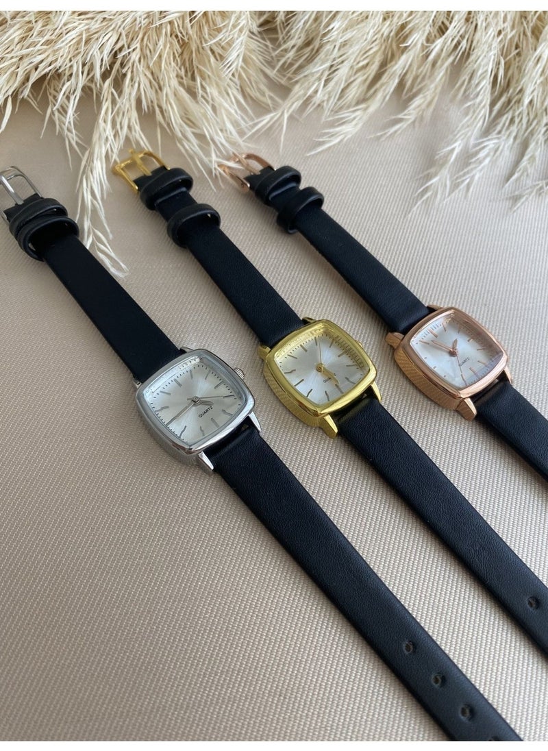 QUARTZ Retro Minimal Vintage Leather Band Women's Wristwatch  - Image 5