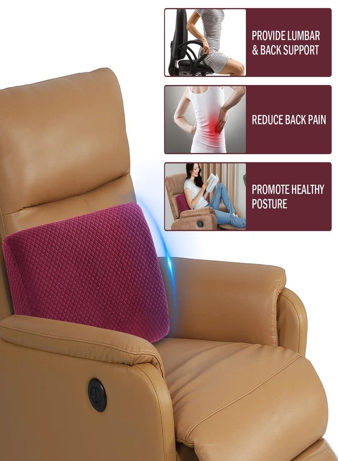 HOMBYS Lumbar Support Pillow for Recliner Chair, Memory Foam Back Support Cushion for Elderly,Extra Large Lumbar Support Pillow with Extension Straps, Thick Backrest for Home Reading,20x14x5 in - Image 5