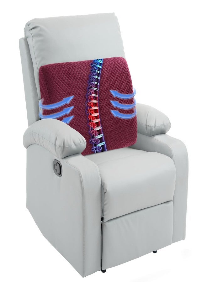HOMBYS Lumbar Support Pillow for Recliner Chair, Memory Foam Back Support Cushion for Elderly,Extra Large Lumbar Support Pillow with Extension Straps, Thick Backrest for Home Reading,20x14x5 in - Image 1