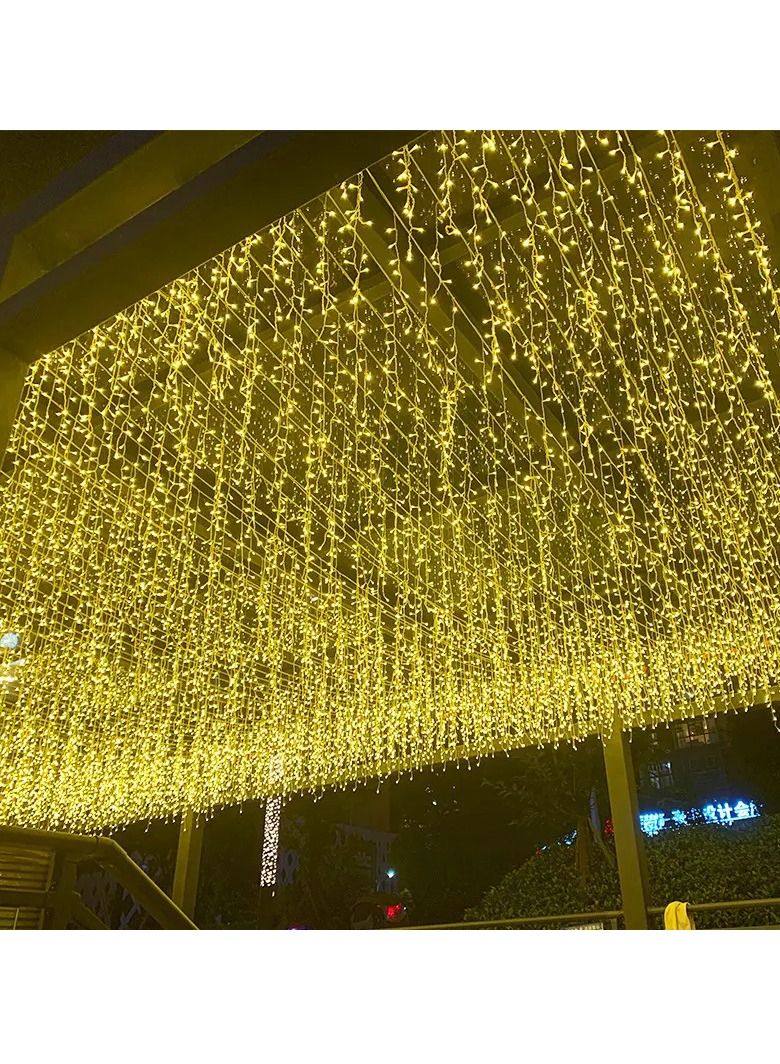 هلالفل هيلالفول - سلسلة أضواء ستائر - 5 متر × 0.7 متر | مناسبة لغرف المعيشة والشرفة والأماكن الخارجية | هدية مثالية للزينة المنزلية في رمضان وعيد الفطر وأعياد الميلاد والزفاف والذكرى. - Image 2