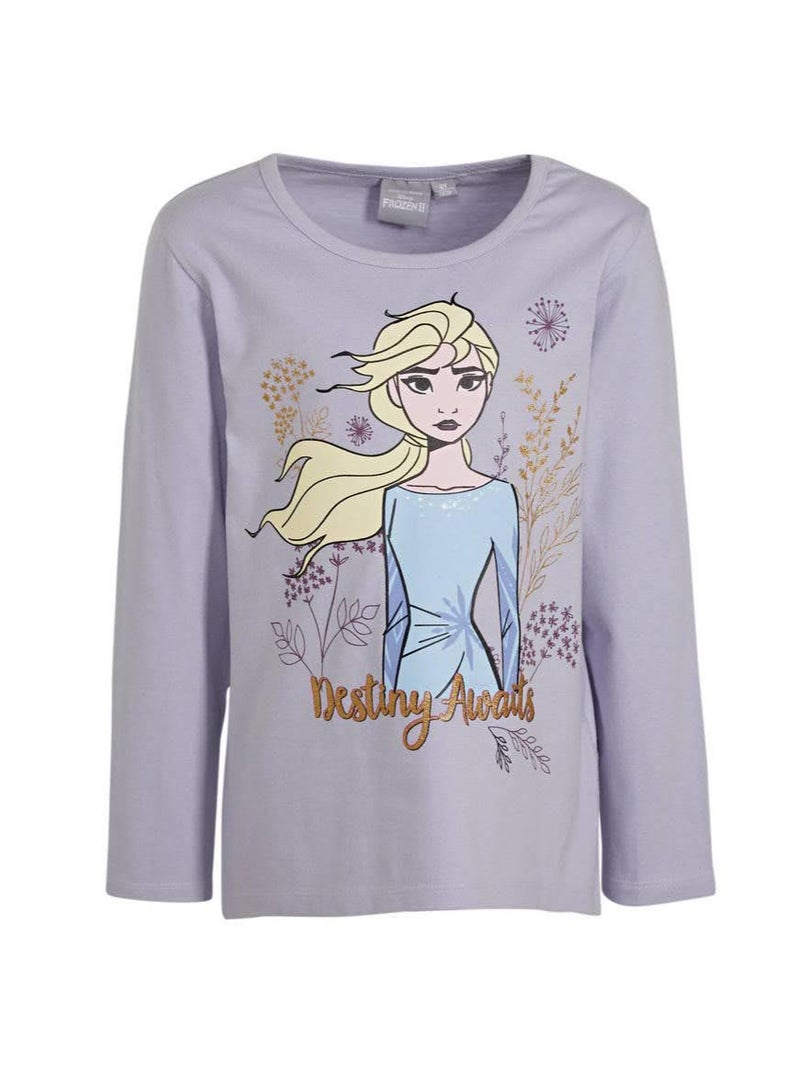 ديزني فروزن تي شيرت ديزني فروزن للبنات بأكمام طويلة من Kids TV - Image 1