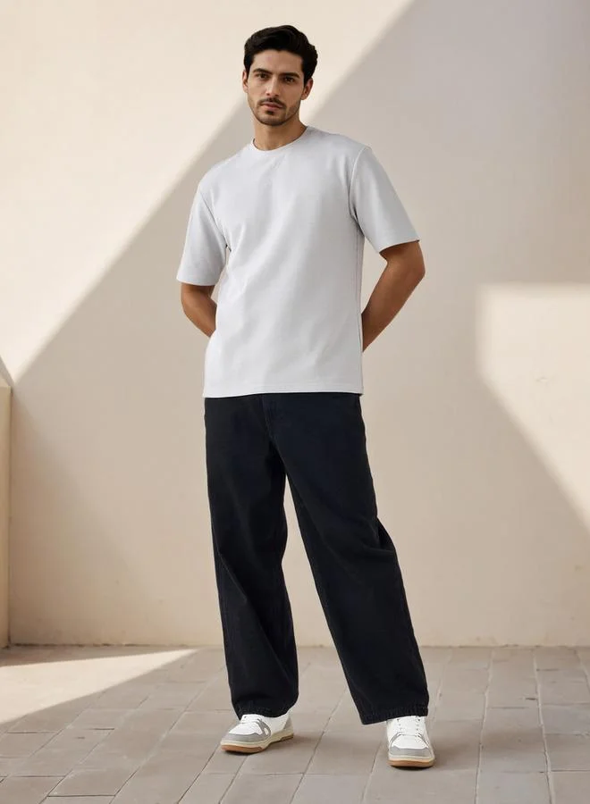 Splash FAV Relaxed Fit Textured T-shirt