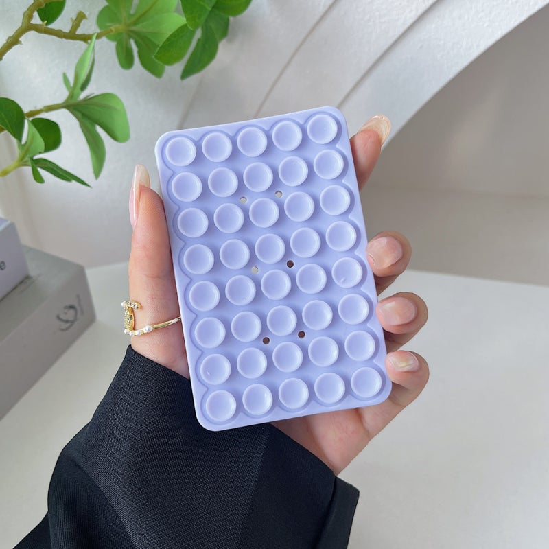 Multifunctional Double-Sided Silicone Suction Cups, 40pcs Mobile Accessories light purple (OPP bag)