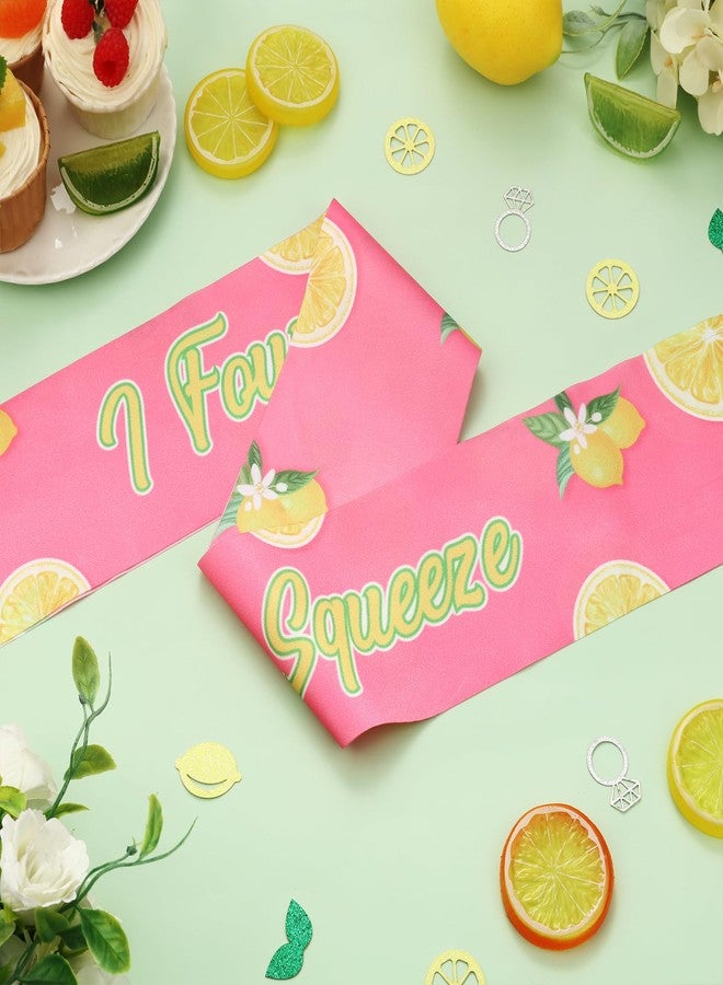 Serencatcher I Found My Main Squeeze Sash, Lemon Bridal Shower Decoration Yellow and Pink Lemon Bachelorette Sash for Women Bachelorette Bridal Shower Engagement Wedding Party - Image 4