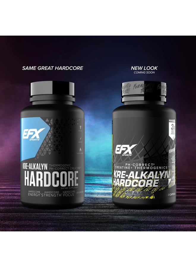 StarTech Kre-Alkalyn Hardcore | Thermogenic pH Correct Creatine Monohydrate Pill Supplement | Energy & Strength Pre Workout | 40 Servings, 120 Capsules - Image 2
