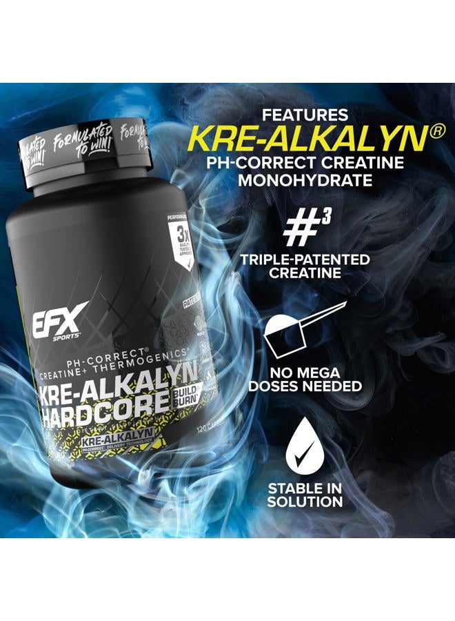 StarTech Kre-Alkalyn Hardcore | Thermogenic pH Correct Creatine Monohydrate Pill Supplement | Energy & Strength Pre Workout | 40 Servings, 120 Capsules - Image 4