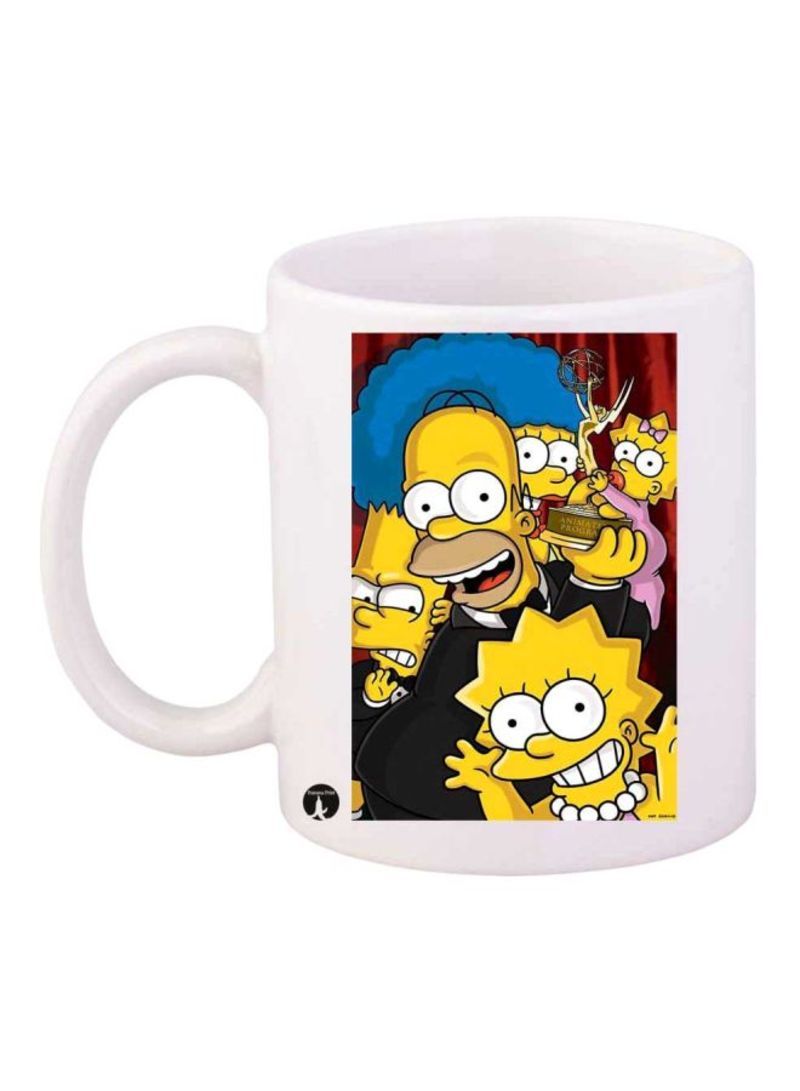 RKN The Simpsons Printed Mug White/Yellow/Black Standard Size