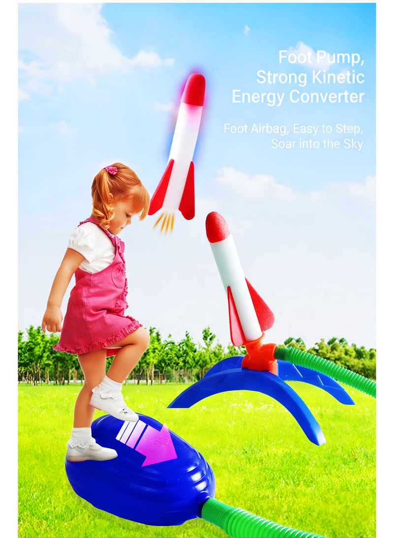 Kids' Stomp Toy Rocket Launcher – Colorful LED Light & Easy Stomp - Image 2