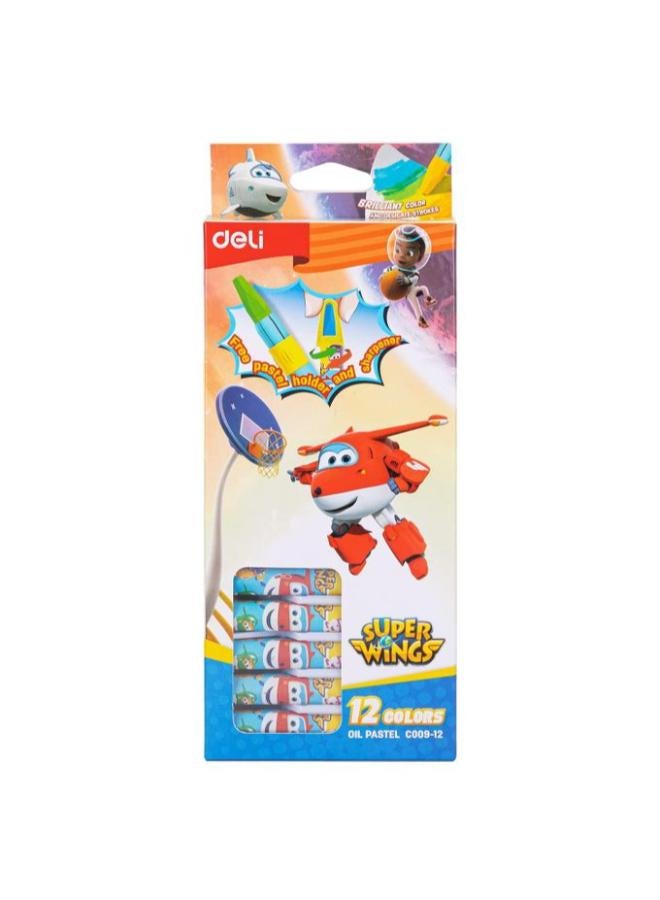 Deli Oil Pastels Crayons Box – 12 Colors