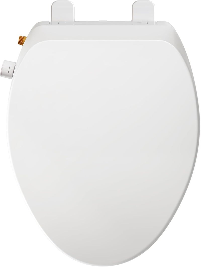 Clirass Elongated Bidet Toilet Seat – Non-Electric, Slow-Close Lid, Adjustable Water Pressure, Self-Cleaning Dual Nozzles for Frontal & Rear Wash – Hygienic Fresh Water Bidet Seat with Brass Inlet (Elongated) - Image 1