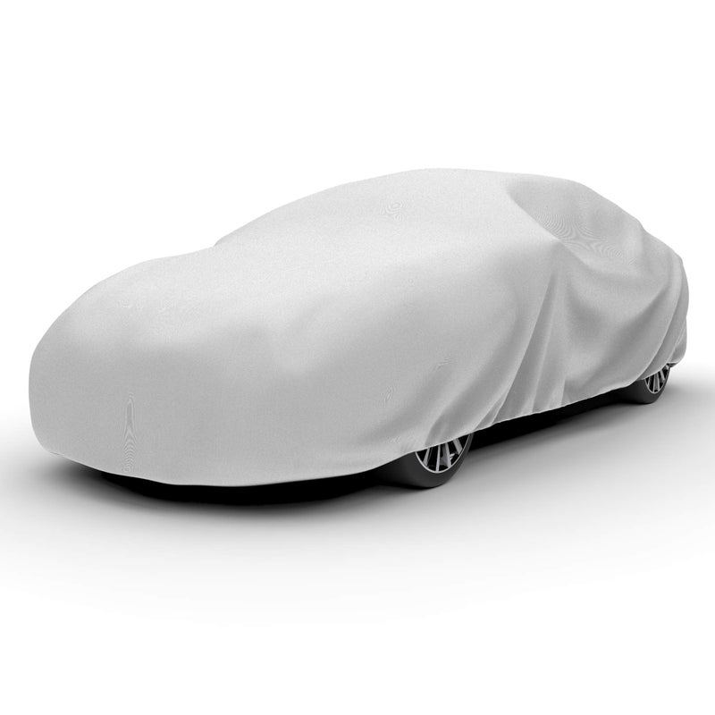 Budge Lite Car Cover Indoor Protection Breathable Dustproof Cover Fits FullSize Sedans up to 264 Inches Gray Size 5